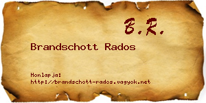 Brandschott Rados névjegykártya